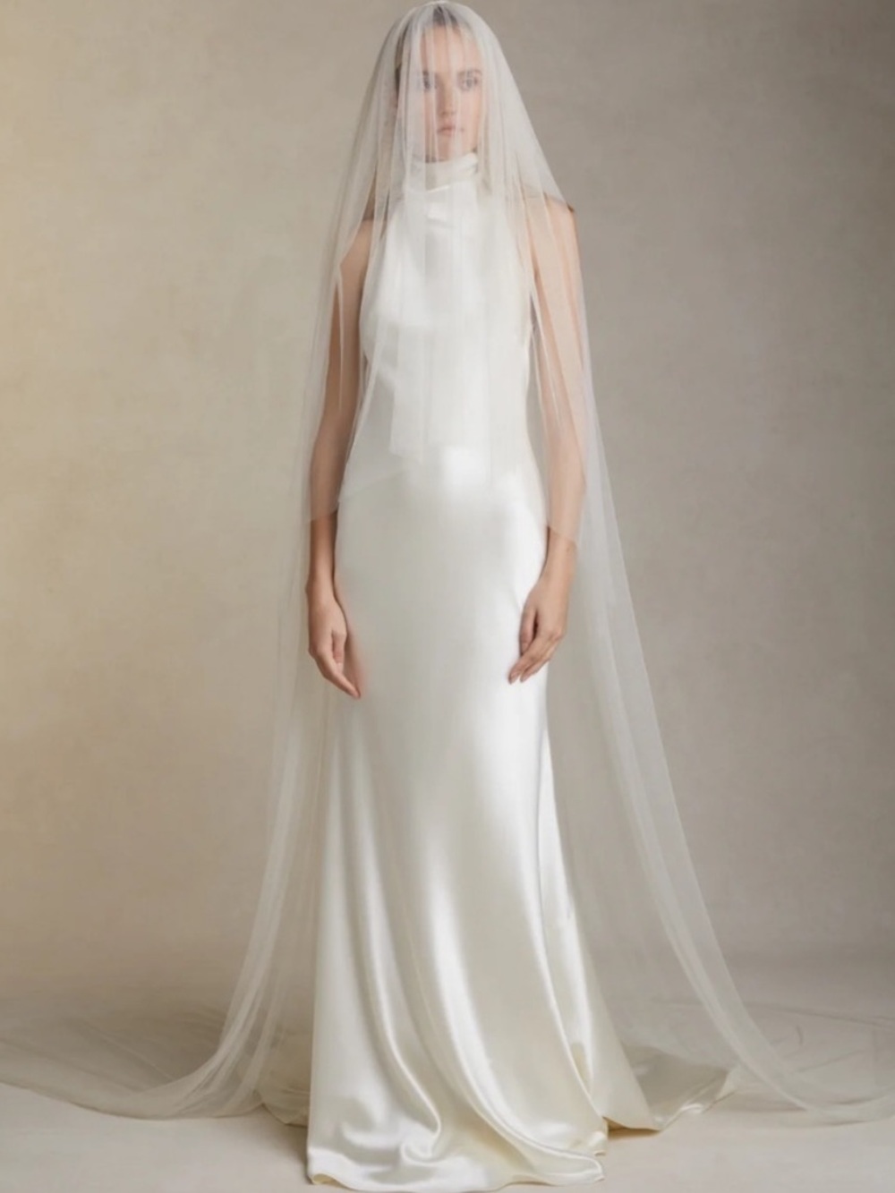 Danielle Frankel simple tulle veil with blusher